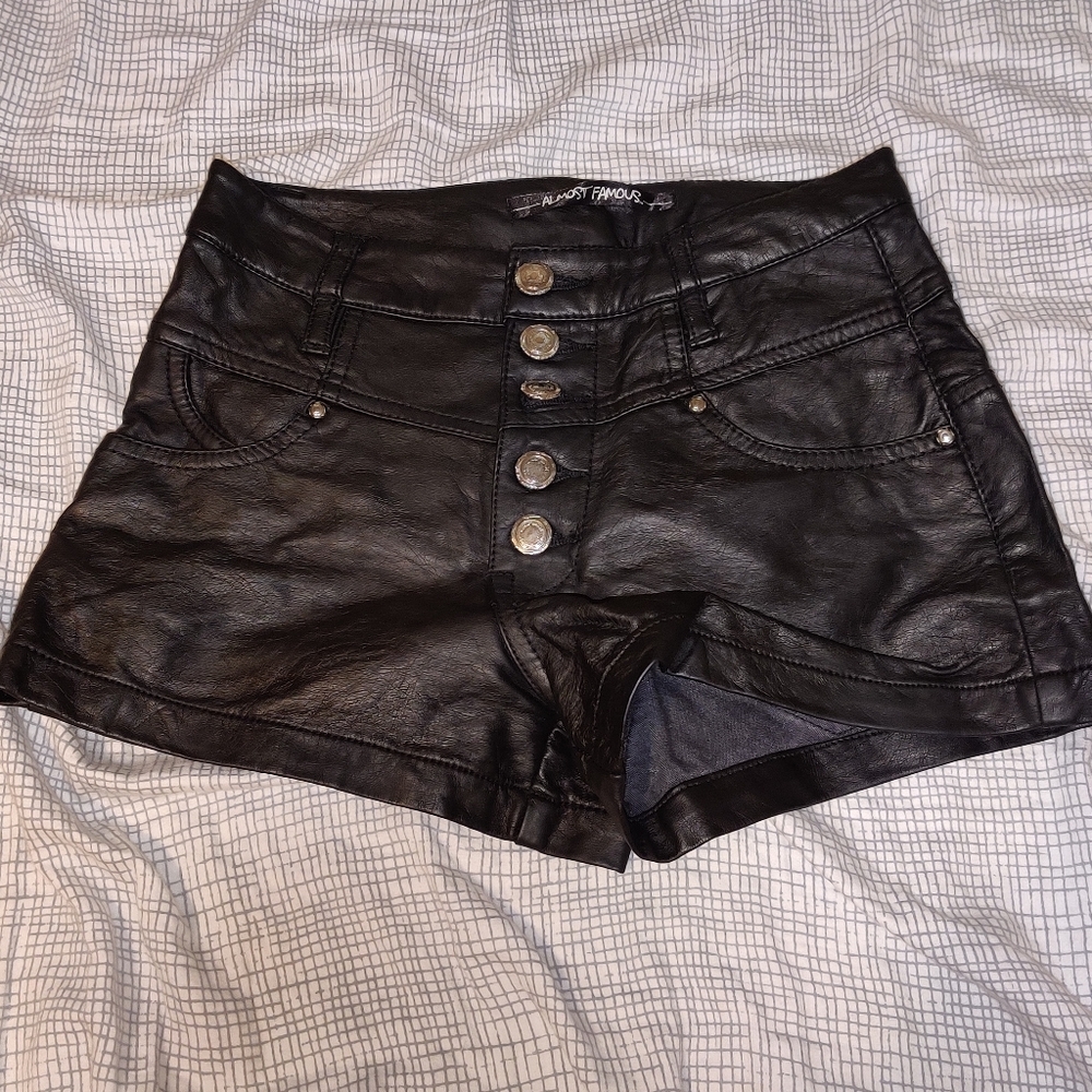 Faux Leather Booty Shorts